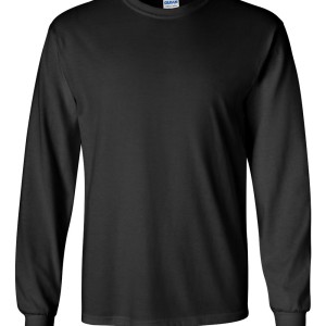 2400 - Adult Gildan - Ultra Cotton Long Sleeve T-Shirt - black - front