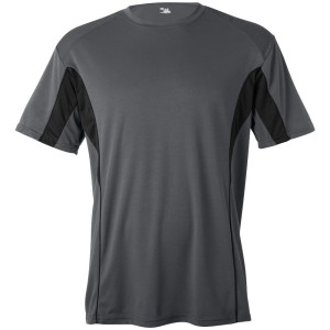 83585 - Badger SS Adult Colorblocked T - front - graphite black
