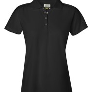 SS13398 - IZOD Ladies' Performance Pique Sport Shirt with Snaps 13Z0081 - black - front