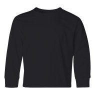 SS34035 - JERZEES Heavyweight Blend_ 50-50 Youth Long Sleeve T-Shirt 29BLR - black - front