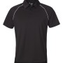 SS13853 adidas Golf ClimaLite_ Piped Polo A82 - black - front